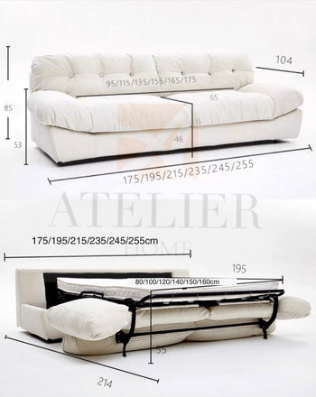 Home Atelier Orion Foldable Sofa Bed with Mattress