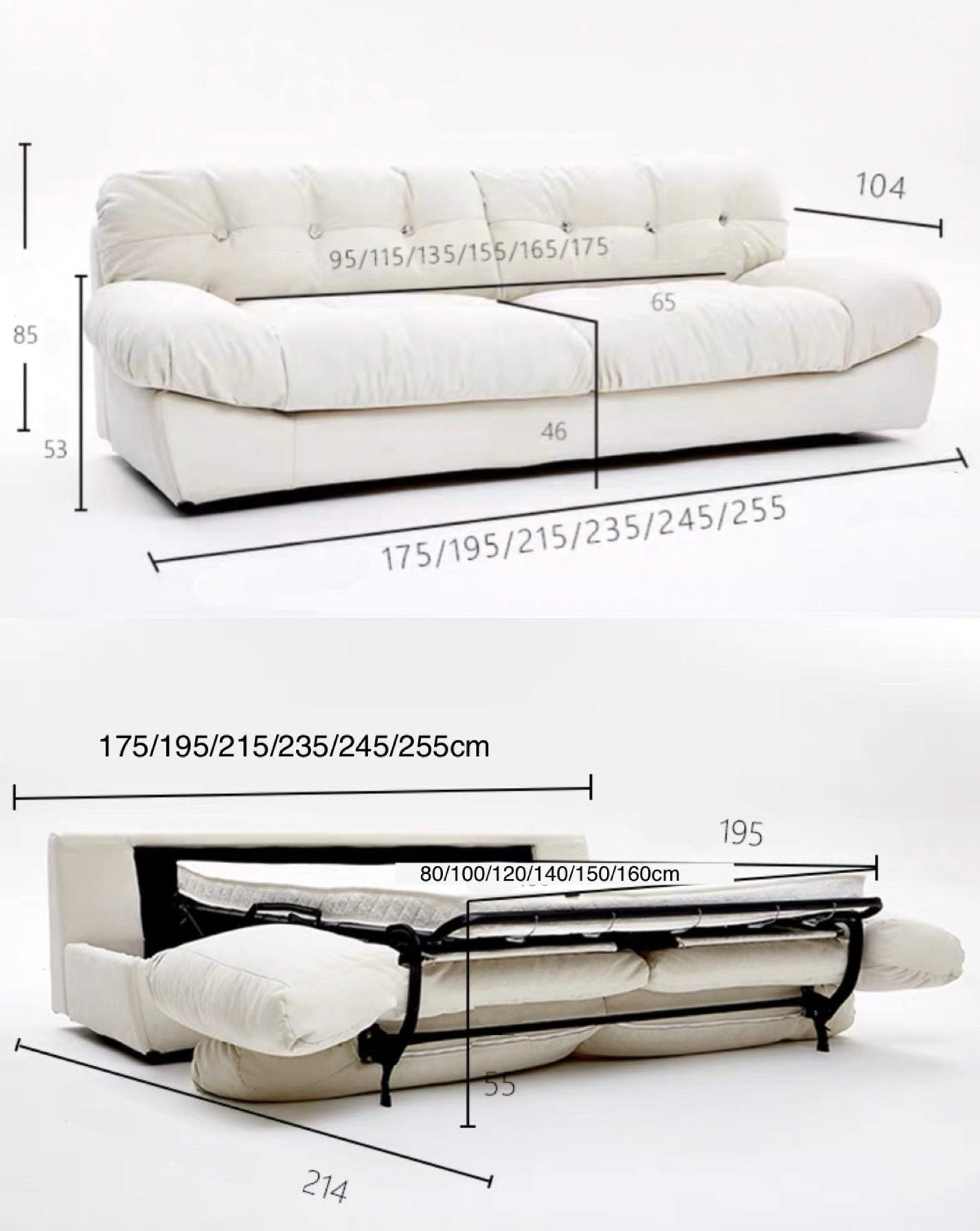 Home Atelier Orion Foldable Sofa Bed with Mattress