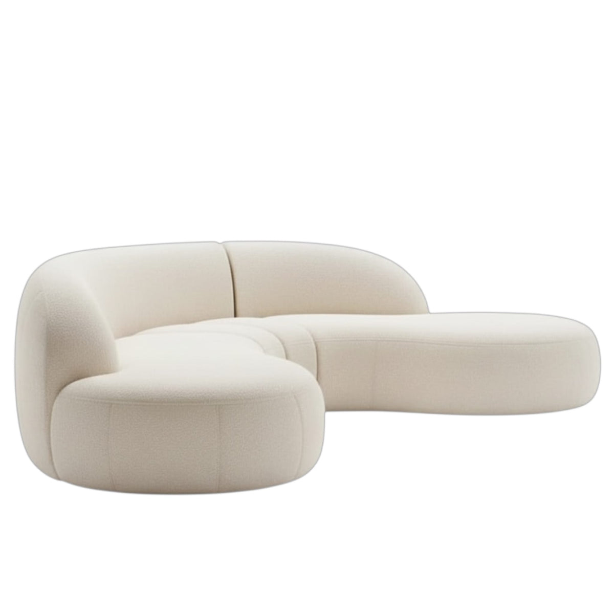 Home Atelier Oska Performance Boucle Sectional Curve Sofa