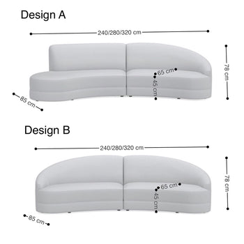 Home Atelier Oswald Scratch Resistant Sectional Curve Sofa