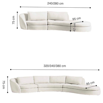 Home Atelier Owen Boucle Curve Sofa