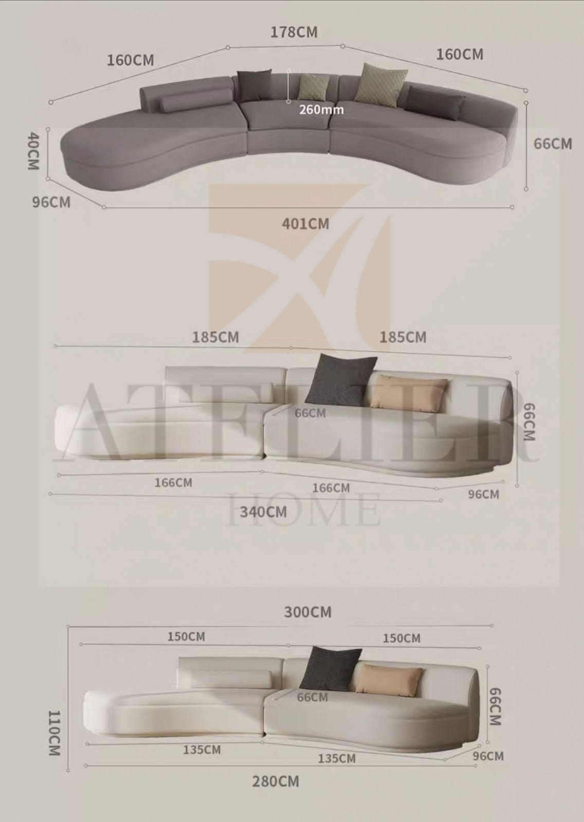 Home Atelier Parker Curve Sofa