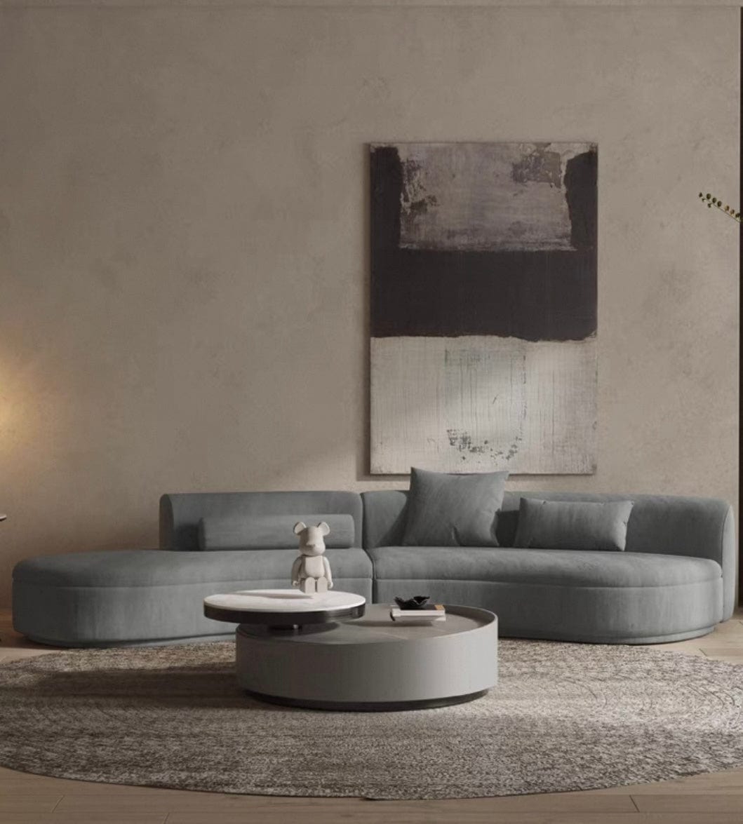 Home Atelier Parker Scratch Resistant Sectional Curve Sofa