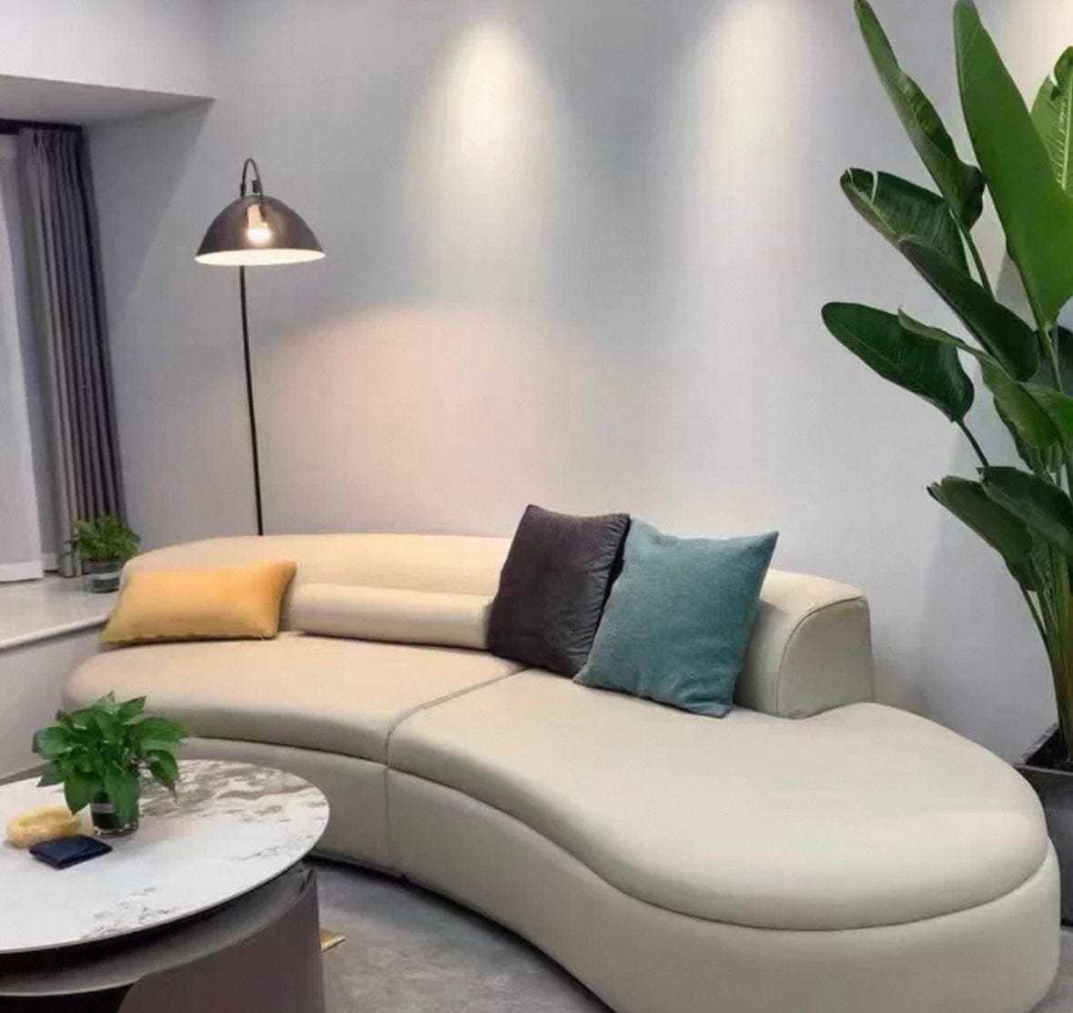Home Atelier Parker Scratch Resistant Sectional Curve Sofa