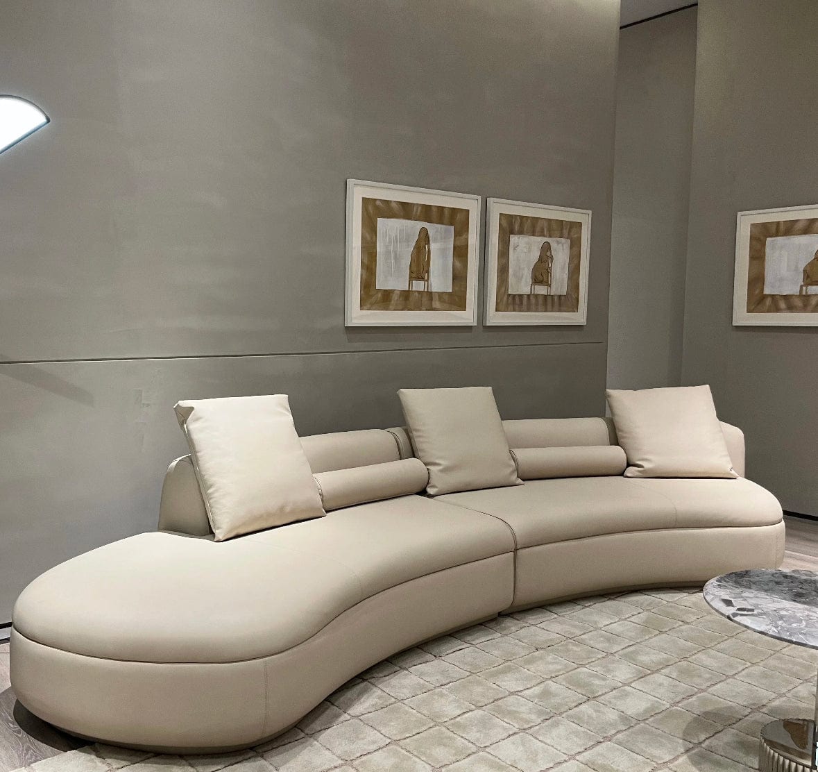 Home Atelier Parker Scratch Resistant Sectional Curve Sofa