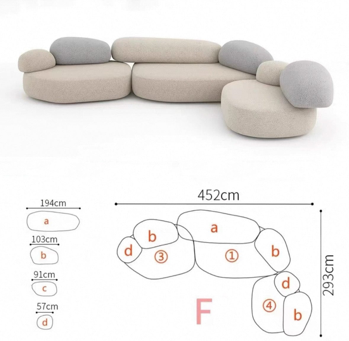 Home Atelier Pebble Curve Sofa
