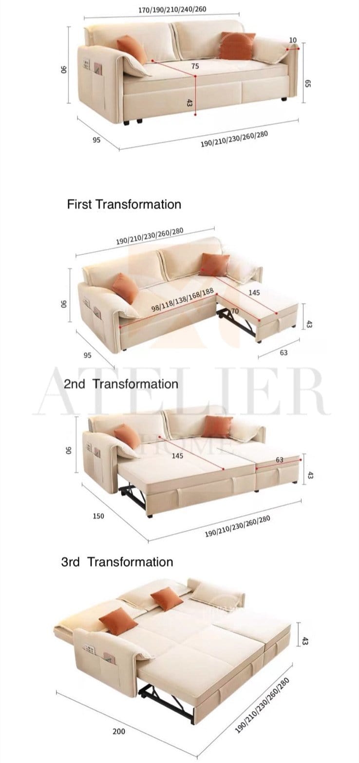 Home Atelier Percier Scratch Resistant Sofa Bed