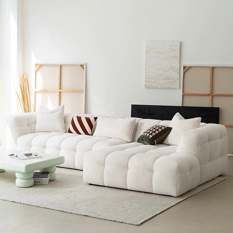 Home Atelier Performance Boucle Fabric / 1 seater/ Length 120cm / White Luka Sofa