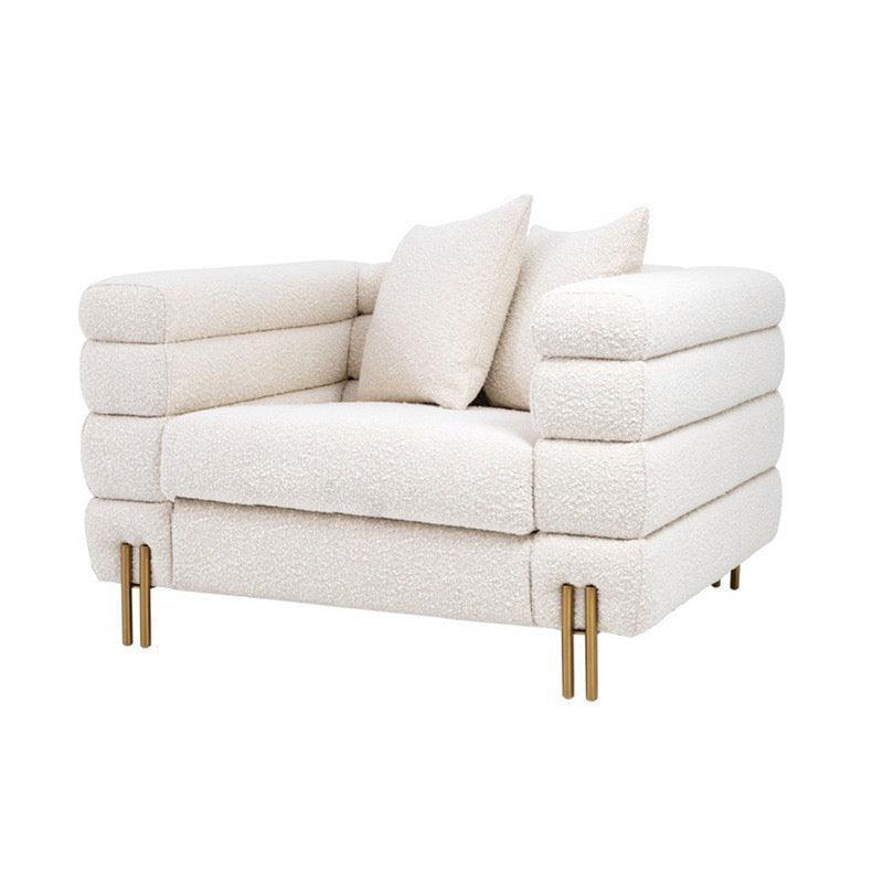 Home Atelier Performance Boucle Fabric / 1 seater/ Length 132cm / Cream Bryan Performance Boucle Sofa