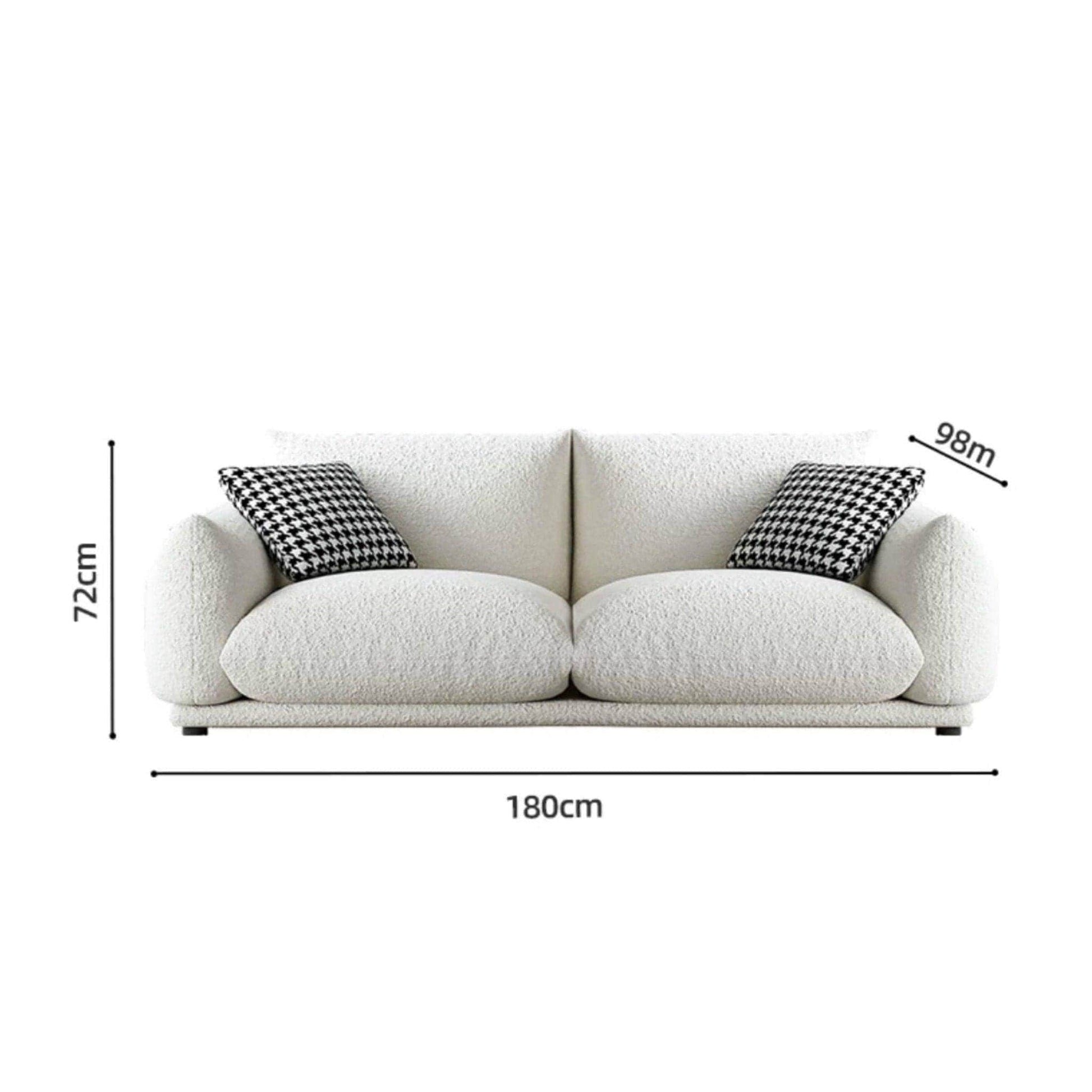 Home Atelier Performance Boucle Fabric / 2 seater/ Length 180cm / White Alice Performance Boucle Sofa