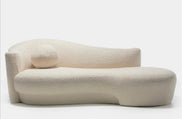 Home Atelier Performance Boucle Fabric / 3 seater/ Length 210cm / White Jessie Performance Boucle Curve Sofa