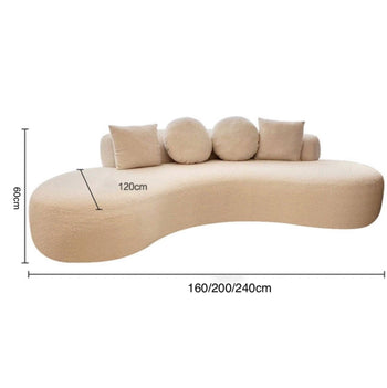 Home Atelier Performance Boucle Fabric / Length 200cm Arianna Performance Curve Sofa