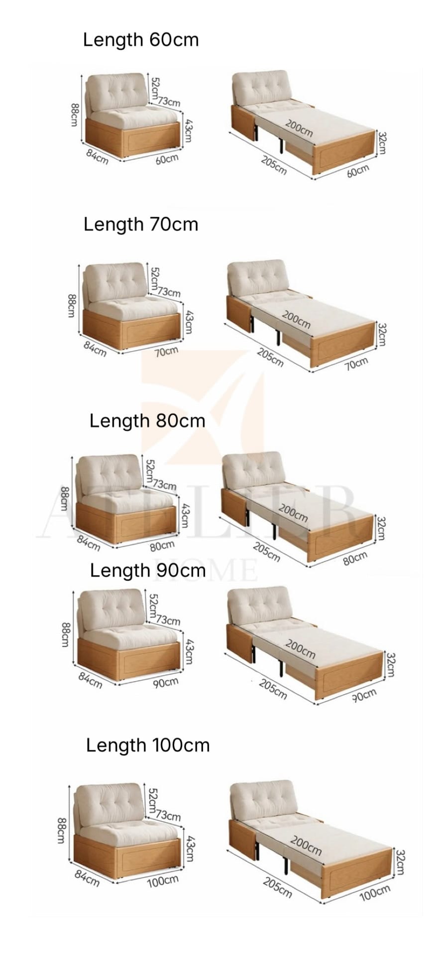 Home Atelier Perri Sofa Bed (Copy 8)