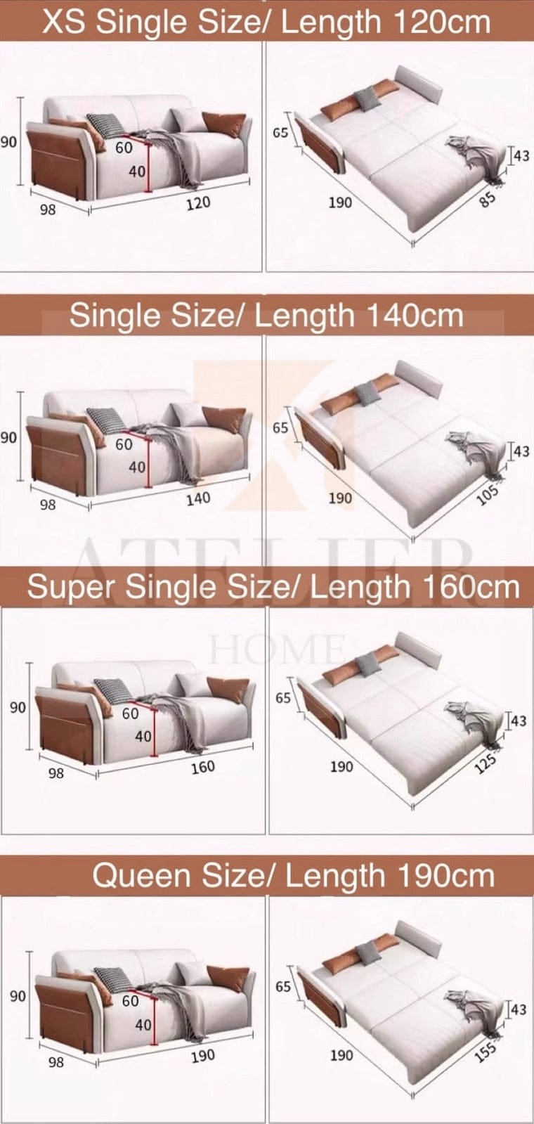 Home Atelier Peterson Electric Sofa Bed