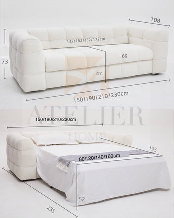 Home Atelier Pierre Foldable Sofa Bed with Mattress