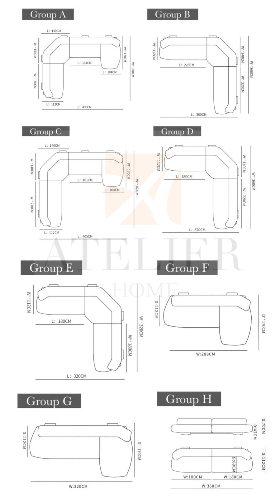 Home Atelier Polygon Designer Sofa