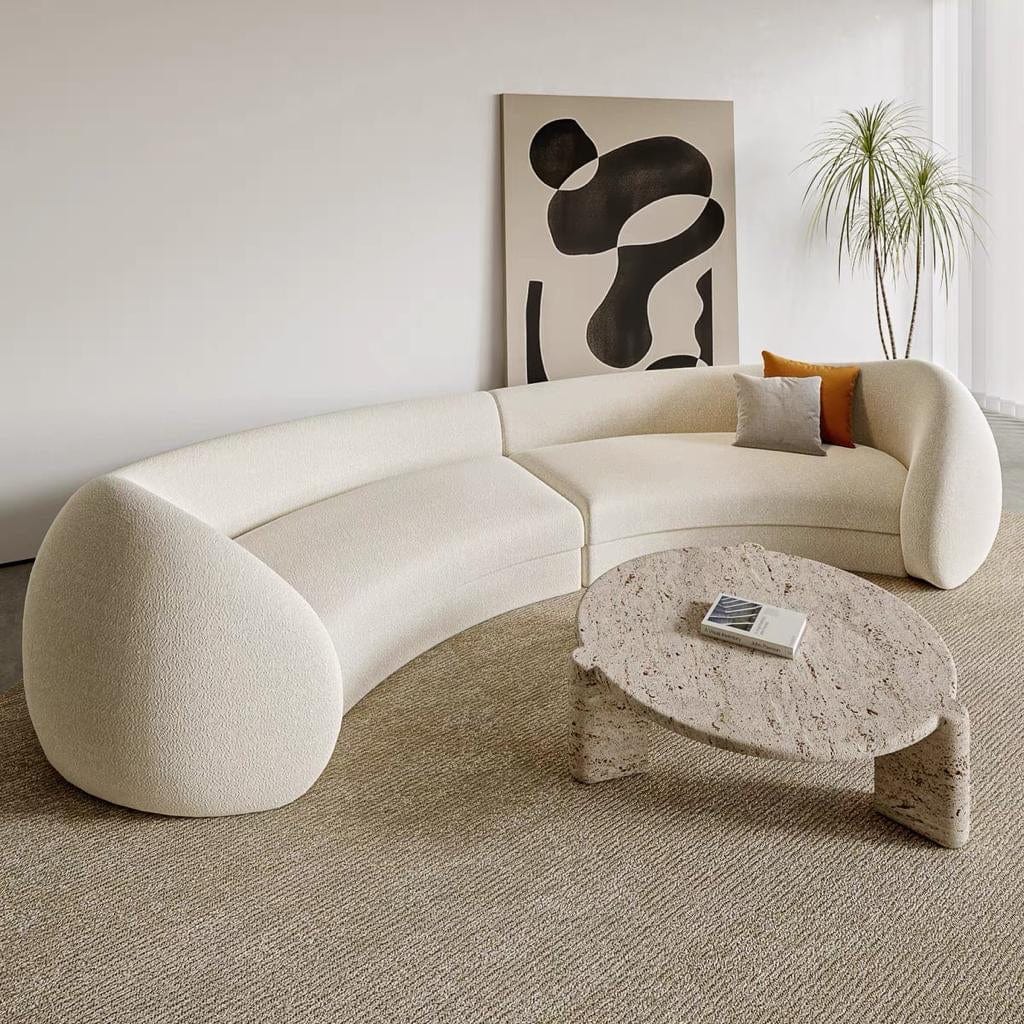 Home Atelier Positano Boucle Curve Sofa