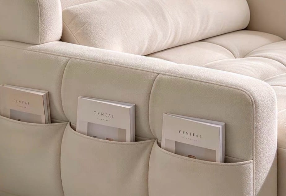 Home Atelier Power Electric Sleeper Chair Bed Water/Stain Repellent and Scratch Resistant Suede Fabric / L210 x W110 x H100 cm Raveno Scratch Resistant Electric Recliner Lounge Sofa