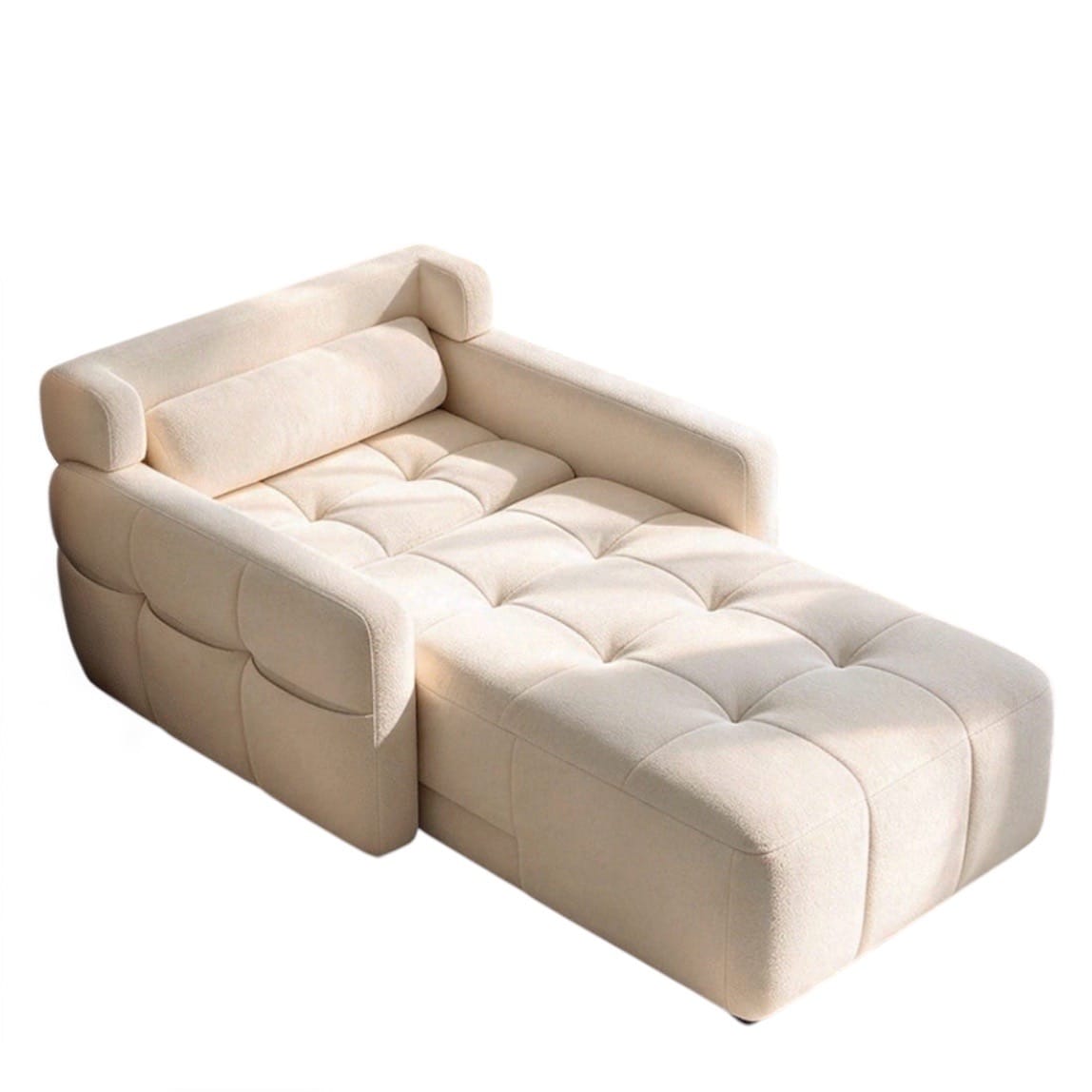 Home Atelier Power Electric Sleeper Chair Bed Water/Stain Repellent and Scratch Resistant Suede Fabric / L210 x W110 x H100 cm Raveno Scratch Resistant Electric Recliner Lounge Sofa