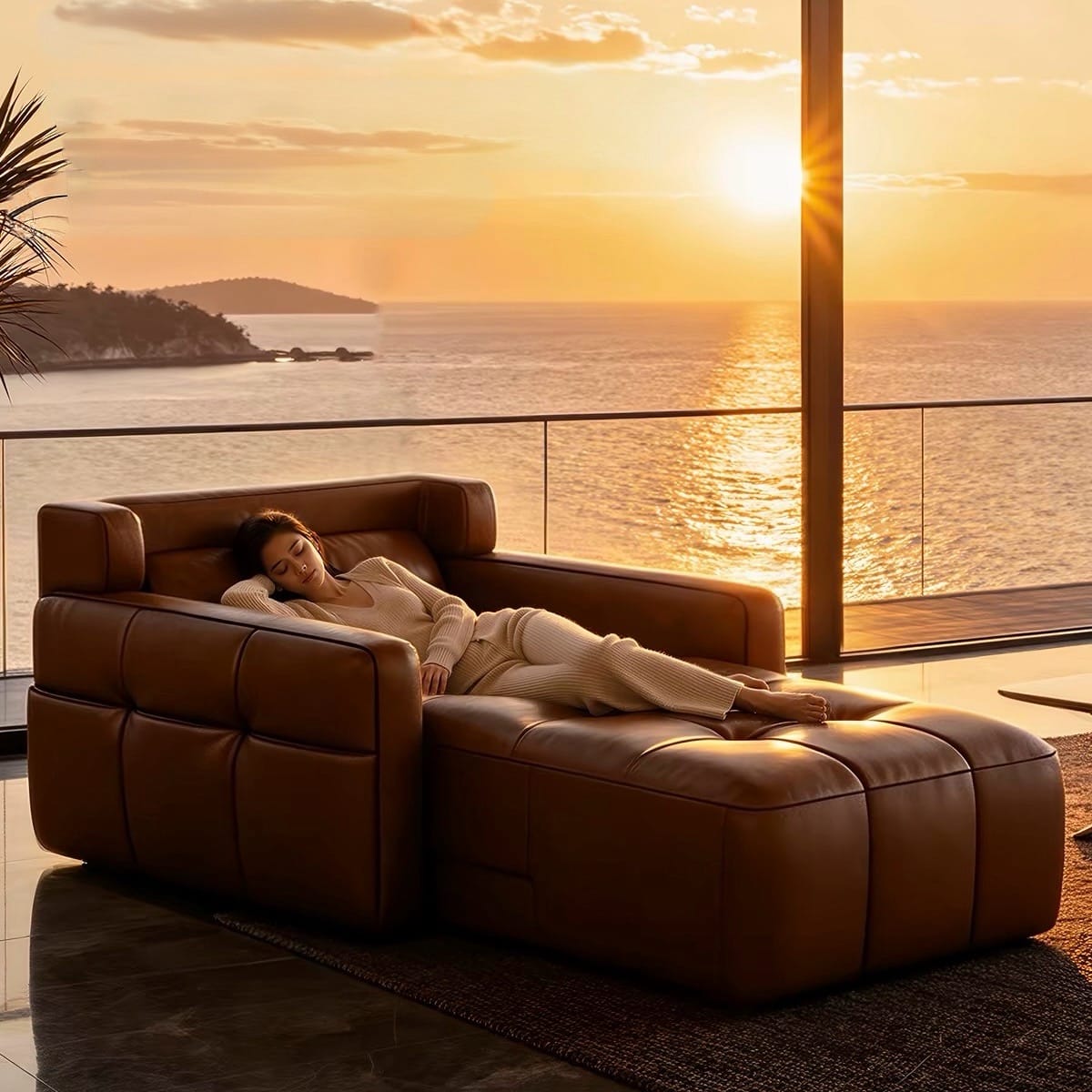 Home Atelier Power Electric Sleeper Chair Bed Water/Stain Repellent and Scratch Resistant Suede Fabric / L210 x W110 x H100 cm Raveno Scratch Resistant Electric Recliner Lounge Sofa (Copy)