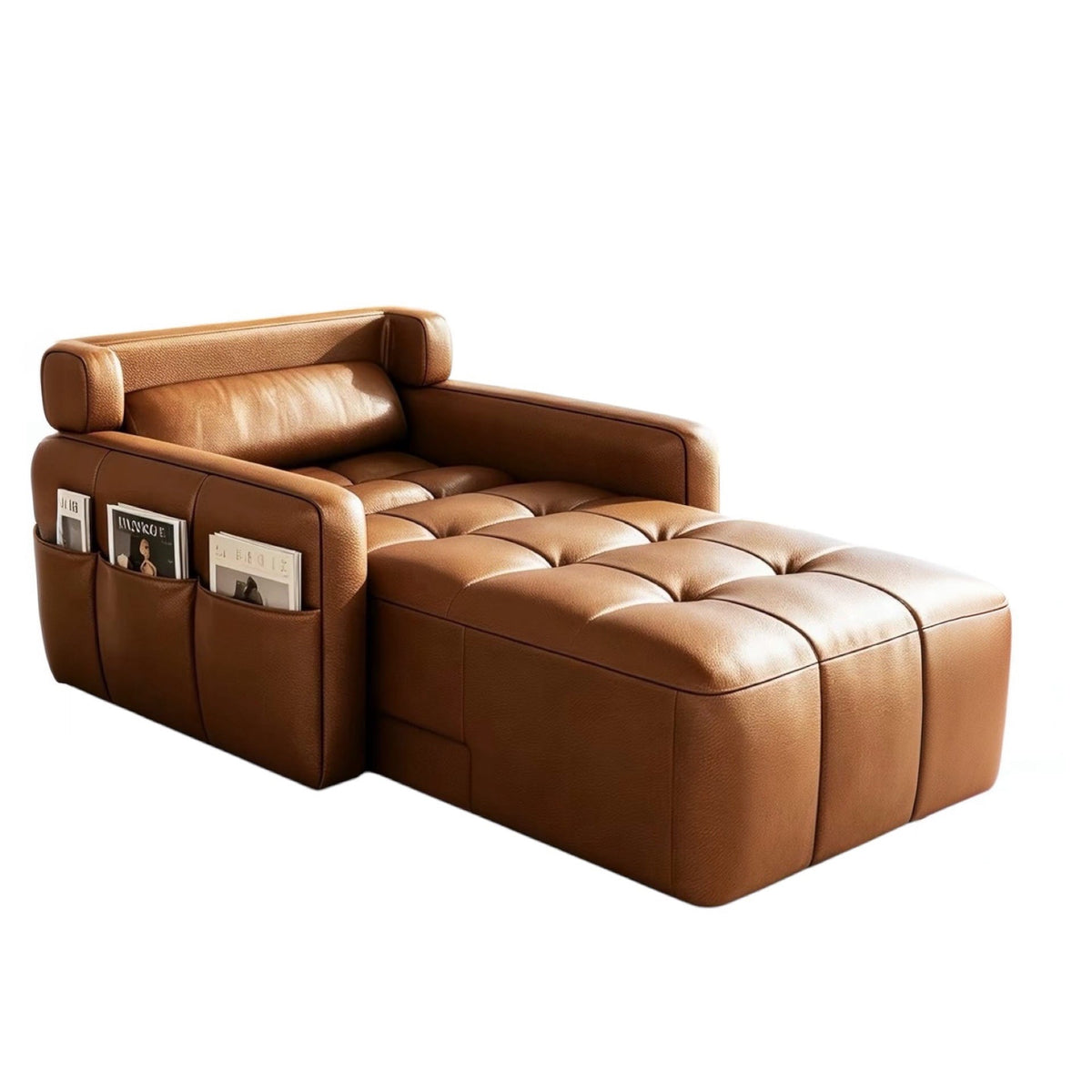 Home Atelier Power Electric Sleeper Chair Bed Water/Stain Repellent and Scratch Resistant Suede Fabric / L210 x W110 x H100 cm Raveno Scratch Resistant Electric Recliner Lounge Sofa (Copy)