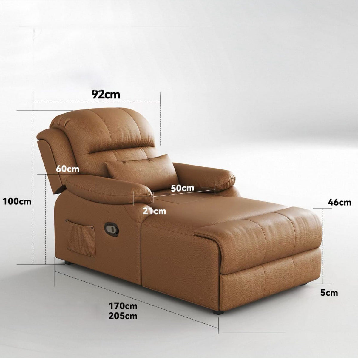 Home Atelier Powered Electric Sleeper Chair Bed Hanson Genuine Leather Electric Recliner Lounge Sofa Bed (Copy)