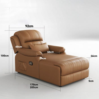 Home Atelier Powered Electric Sleeper Chair Bed Hanson Genuine Leather Electric Recliner Lounge Sofa Bed (Copy)