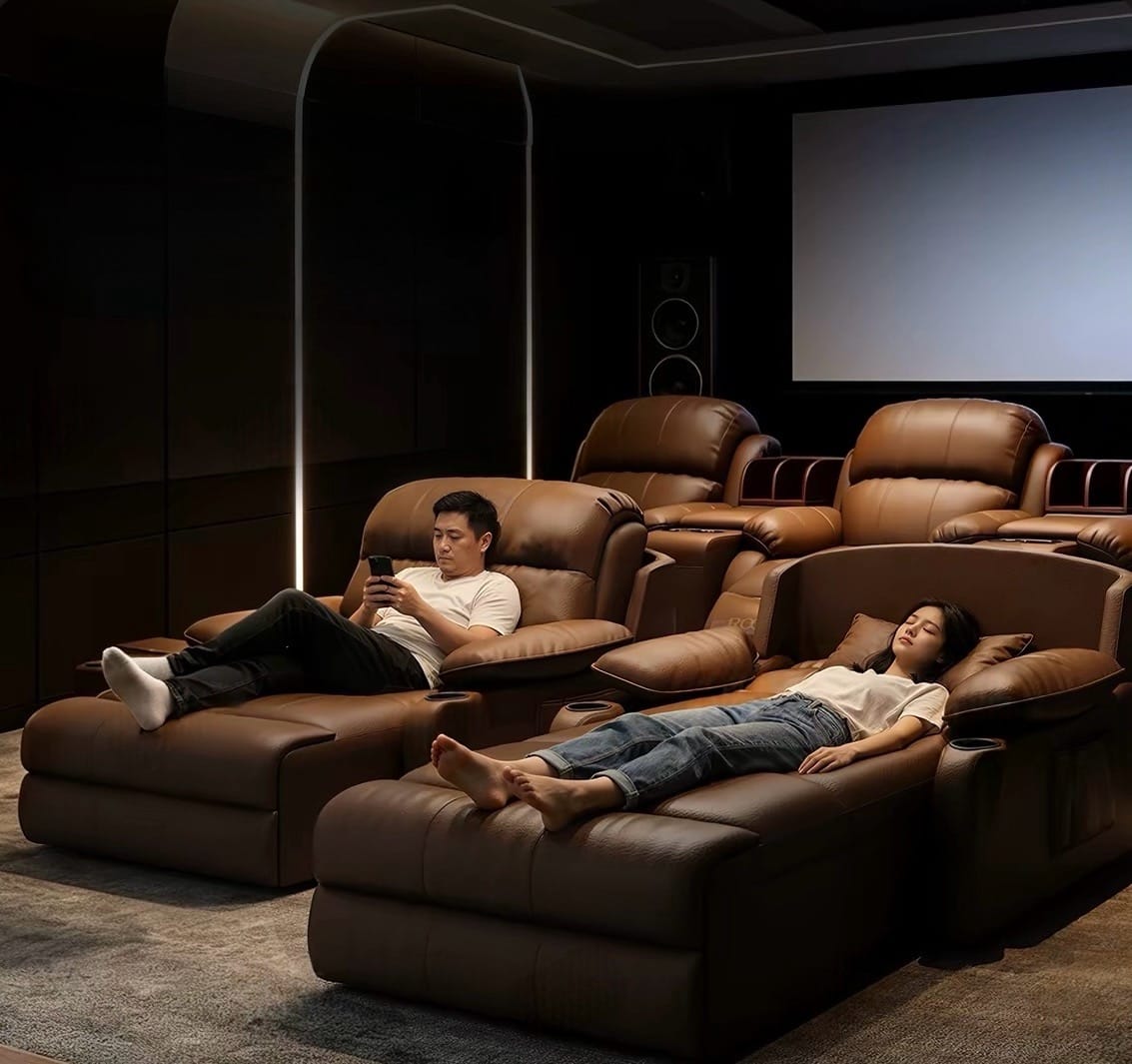 Home Atelier Powered Electric Sleeper Chair Bed Isabella Genuine Leather Electric Recliner Lounge Sofa Bed (Copy 2)