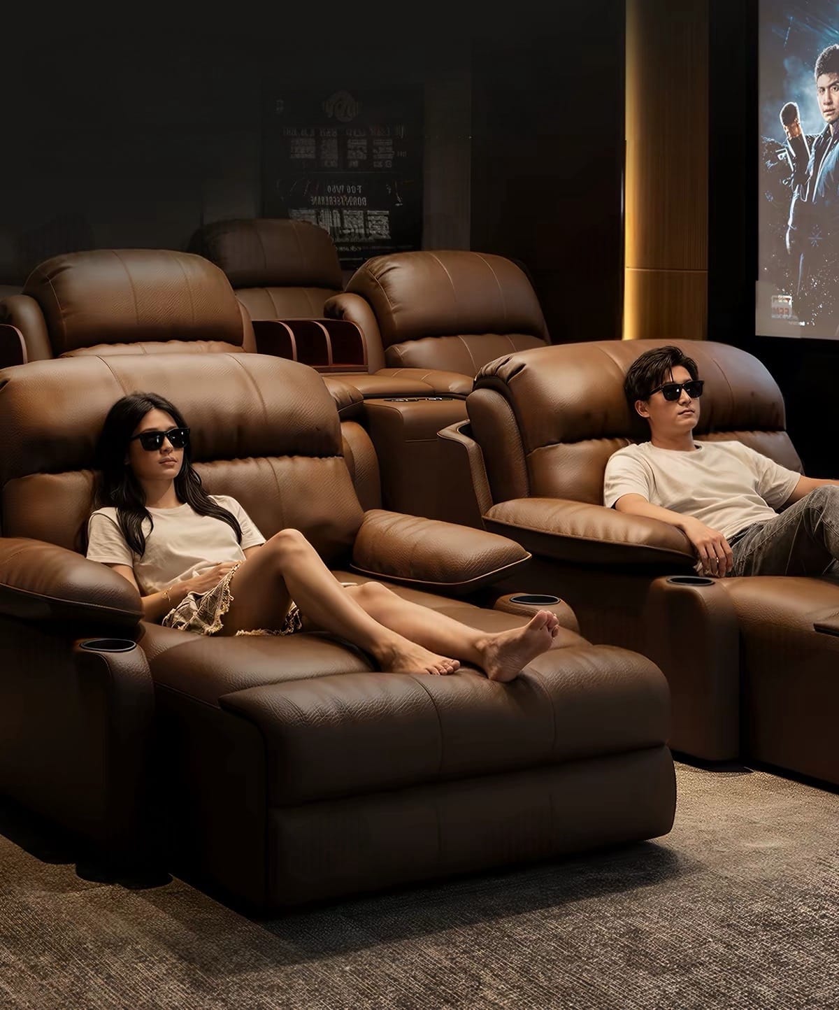 Home Atelier Powered Electric Sleeper Chair Bed Isabella Genuine Leather Electric Recliner Lounge Sofa Bed (Copy 2)