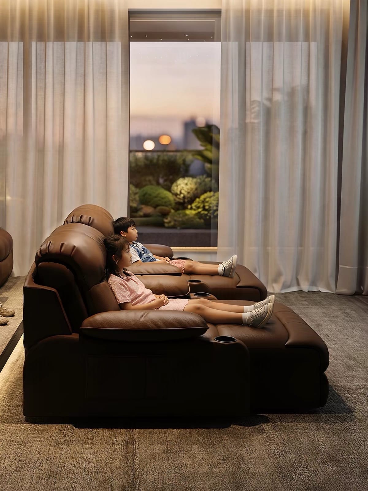 Home Atelier Powered Electric Sleeper Chair Bed Isabella Genuine Leather Electric Recliner Lounge Sofa Bed (Copy 2)