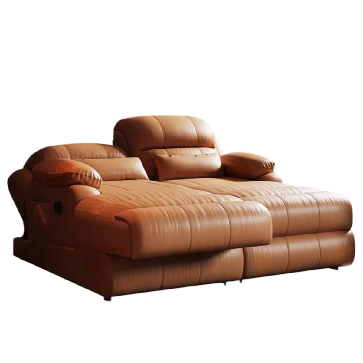 Home Atelier Powered Electric Sleeper Chair Bed Rodeo Genuine Leather Electric Recliner Lounge Sofa Bed