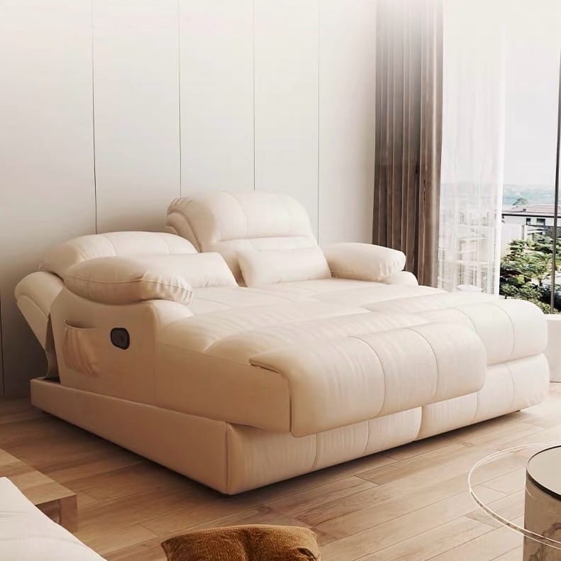 Home Atelier Powered Electric Sleeper Chair Bed Rodeo Genuine Leather Electric Recliner Lounge Sofa Bed