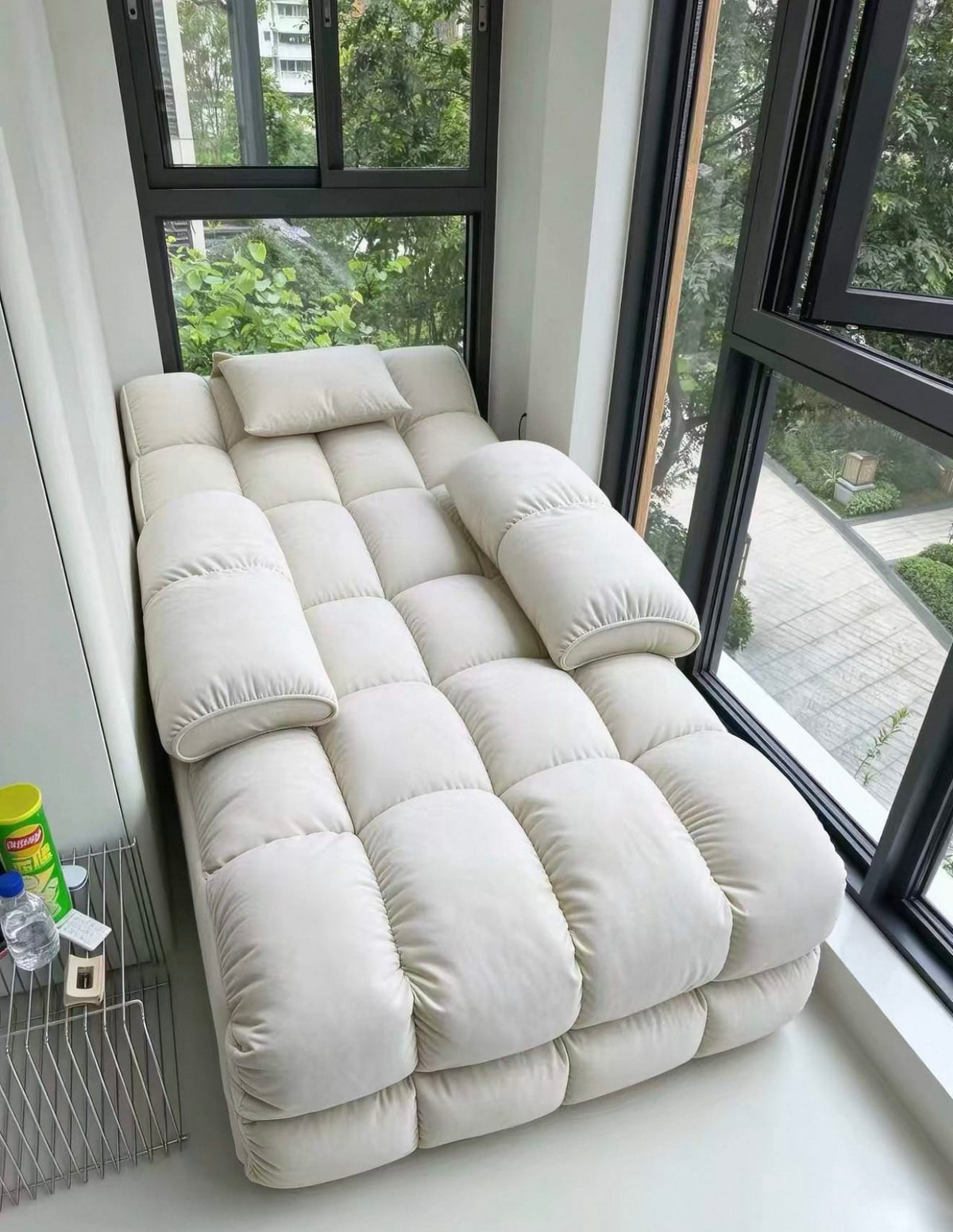 Home Atelier Powered Electric Sleeper Chair Bed Water/Stain Repellent and Scratch Resistant Suede Fabric / L200 x W100 x H90cm Tango Scratch Resistant Electric Recliner Lounge Sofa