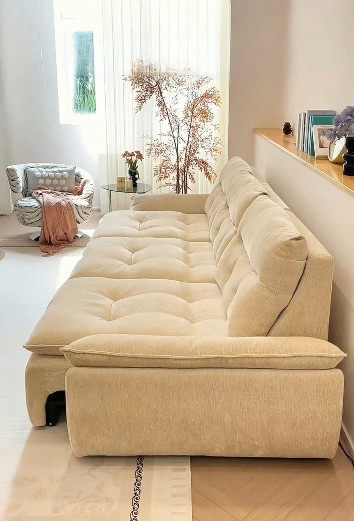 Home Atelier Powered Motorized Electric Sleeper Sofa Bed Maiser Scratch Resistant Electric Extendable Sofa Bed