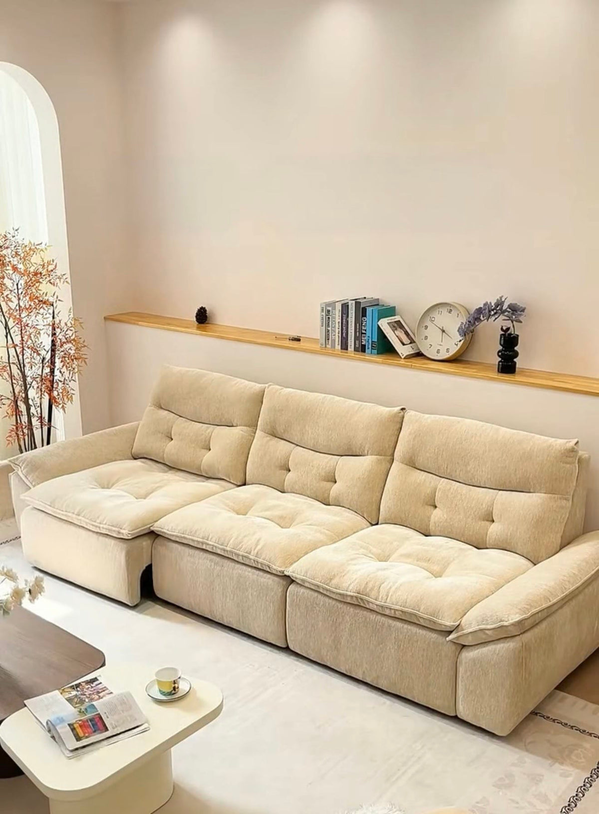 Home Atelier Powered Motorized Electric Sleeper Sofa Bed Maiser Scratch Resistant Electric Extendable Sofa Bed