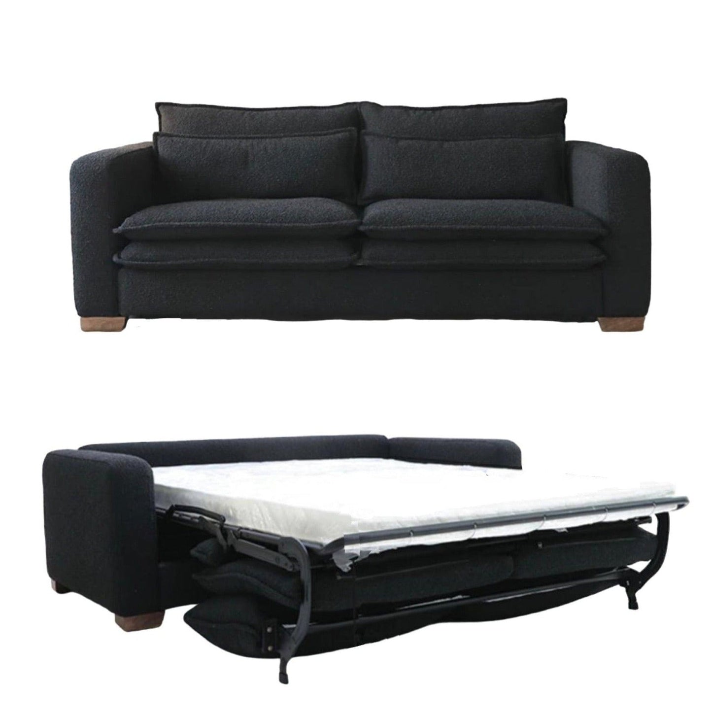 Home Atelier Rae Boucle Foldable Sofa Bed