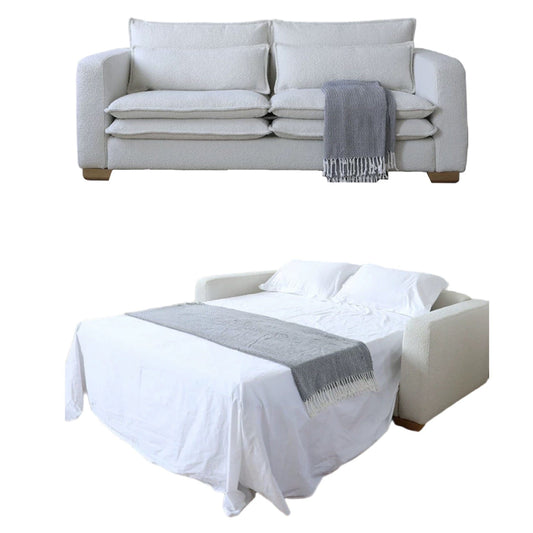 Home Atelier Rae Boucle Foldable Sofa Bed