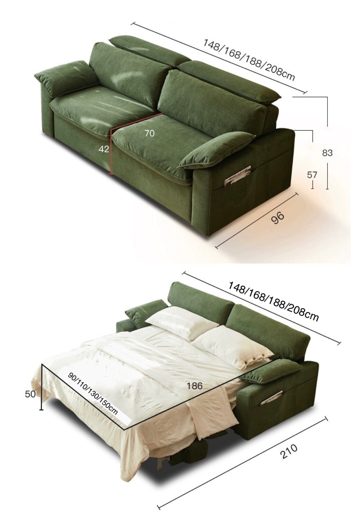 Home Atelier Randell Foldable Sofa Bed