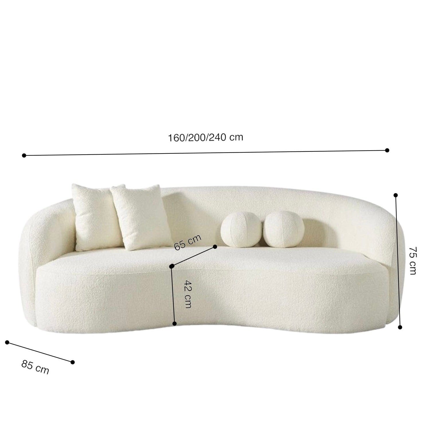 Home Atelier Raul Boucle Curve Sofa