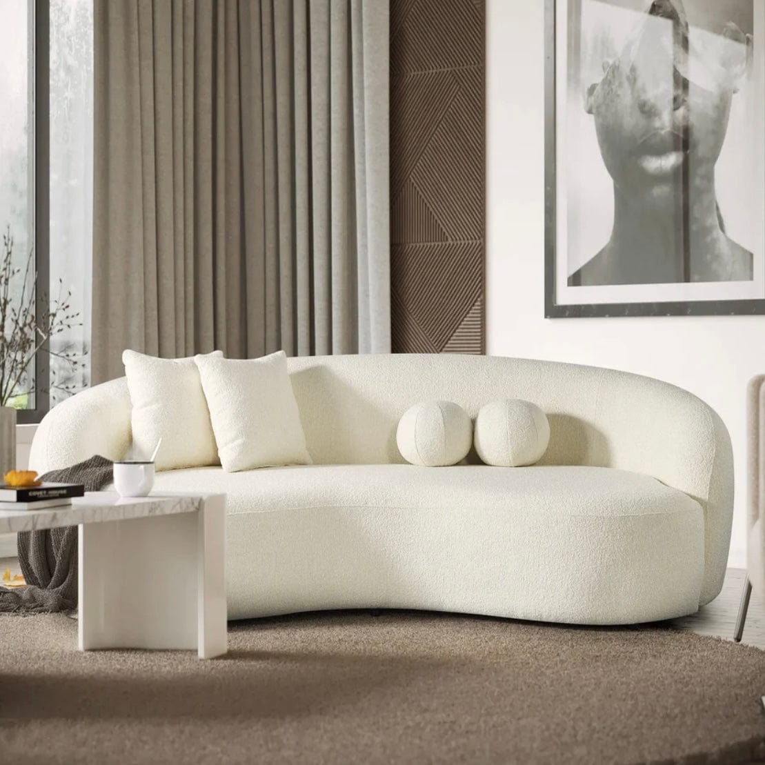 Home Atelier Raul Boucle Curve Sofa