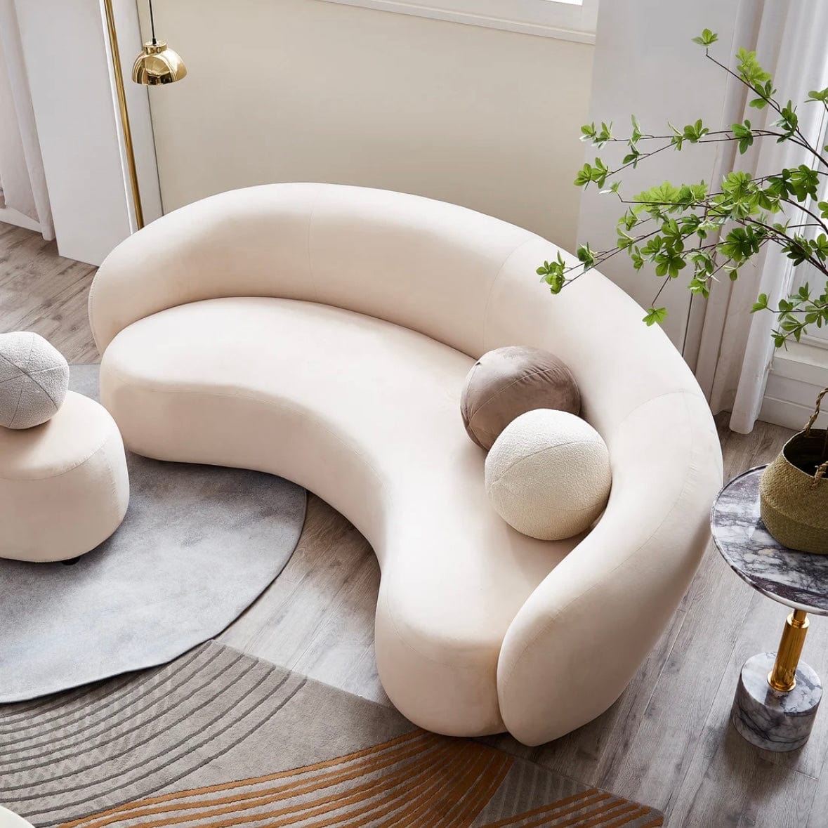 Home Atelier Raul Boucle Curve Sofa