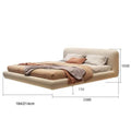 Home Atelier Remi Boucle Floating Bed Frame with LED Sensor Base Lighting