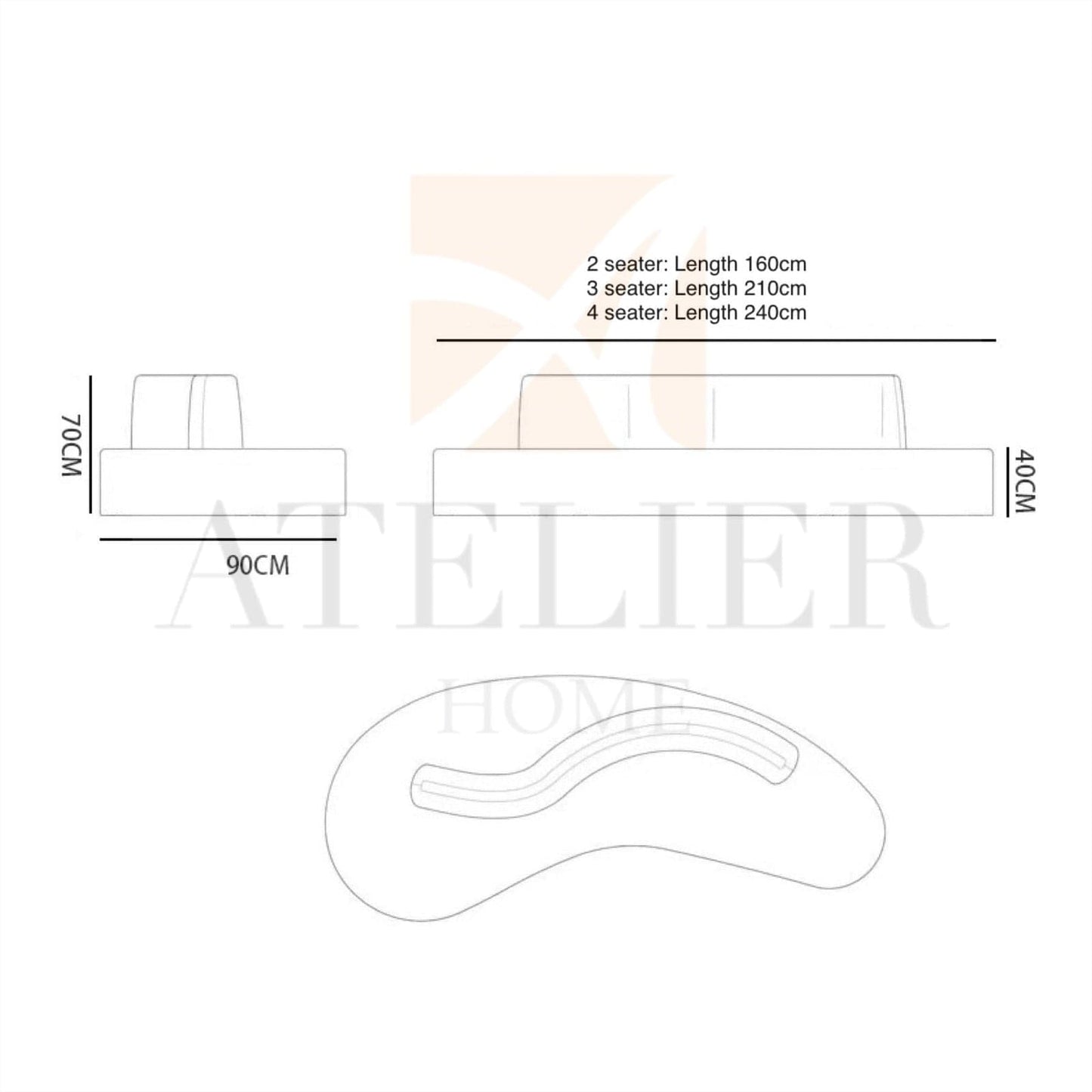 Home Atelier Remia Curve Sofa