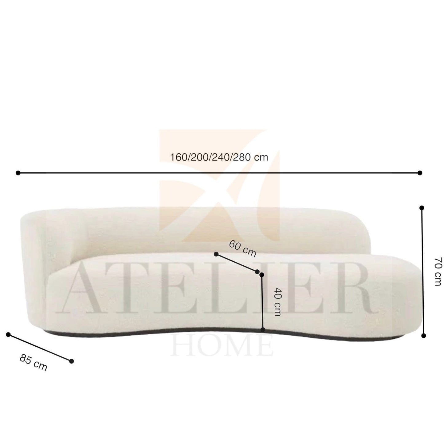 Home Atelier Renzo Curve Sofa