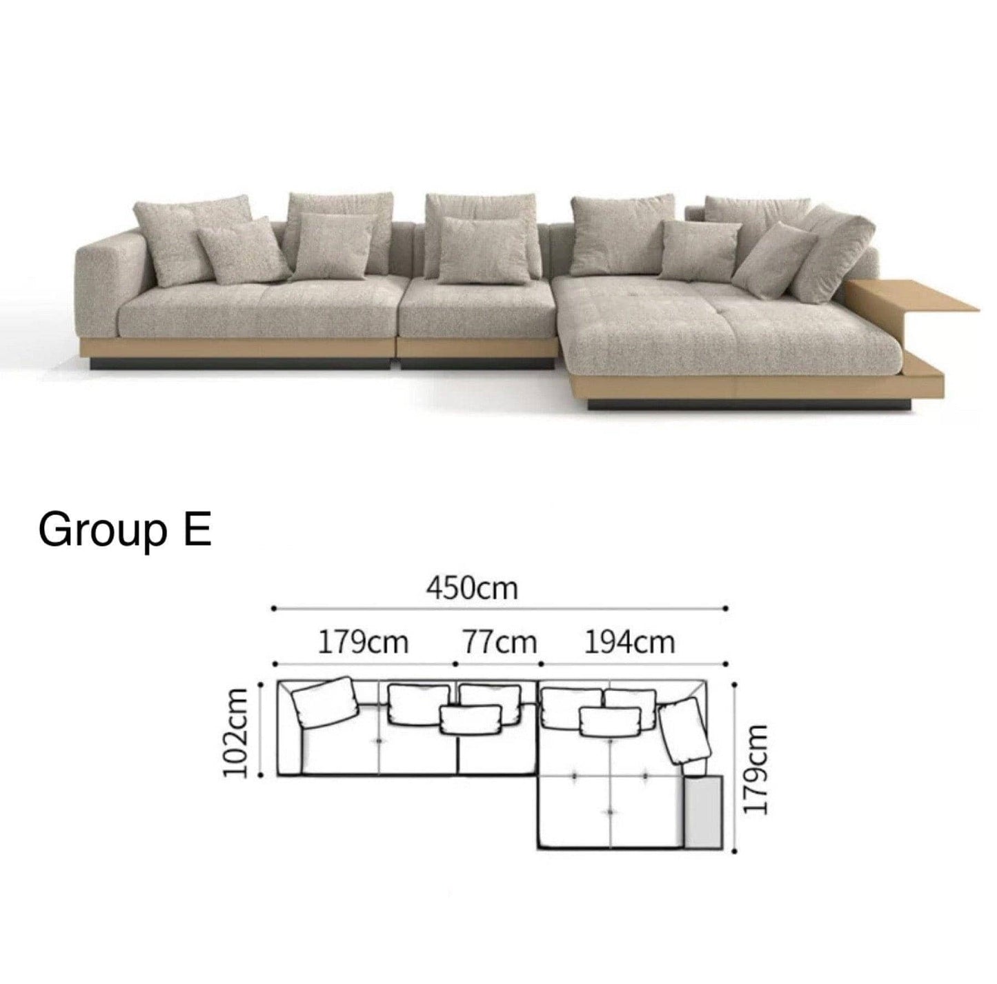 Home Atelier Request for Quote Borisa Sectional Designer Sofa