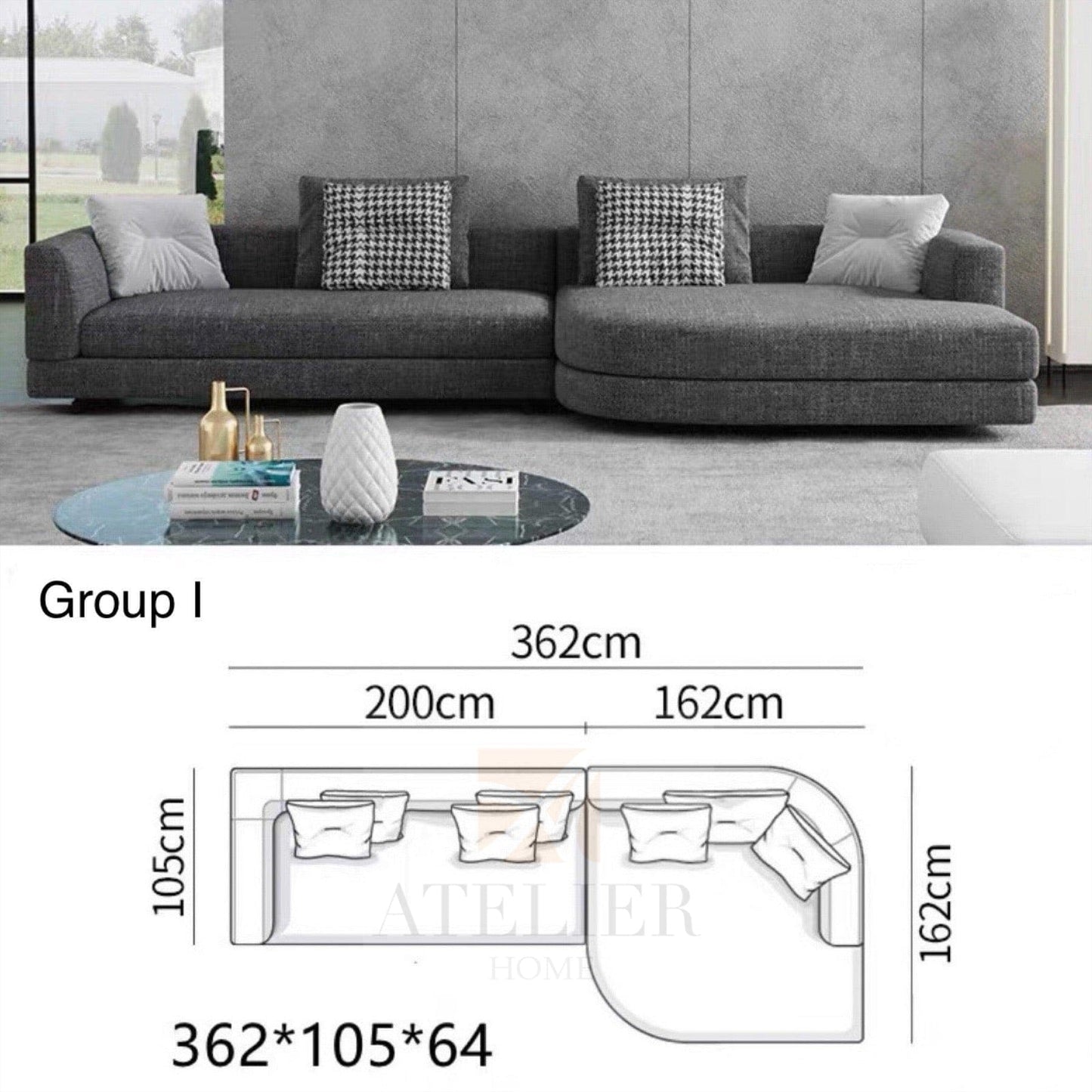 Home Atelier Request for Quote Kyle Designer Sofa