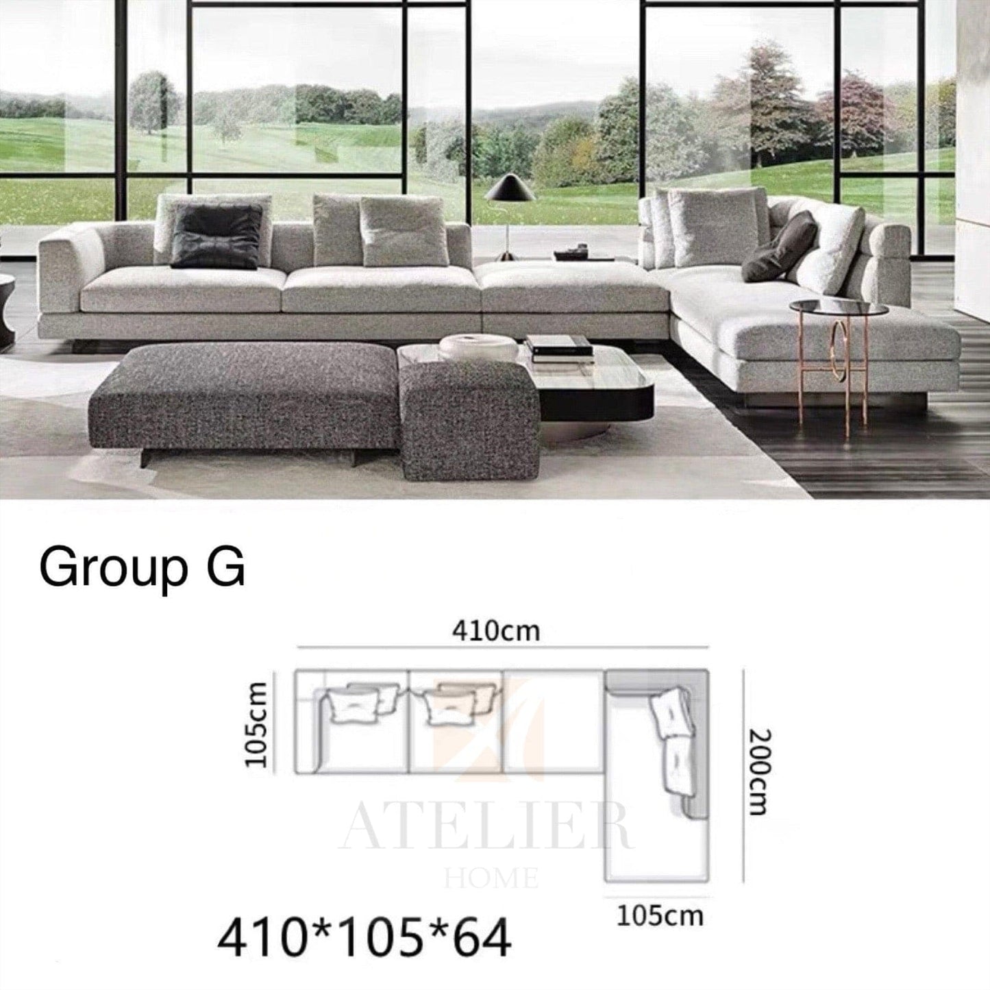 Home Atelier Request for Quote Kyle Designer Sofa