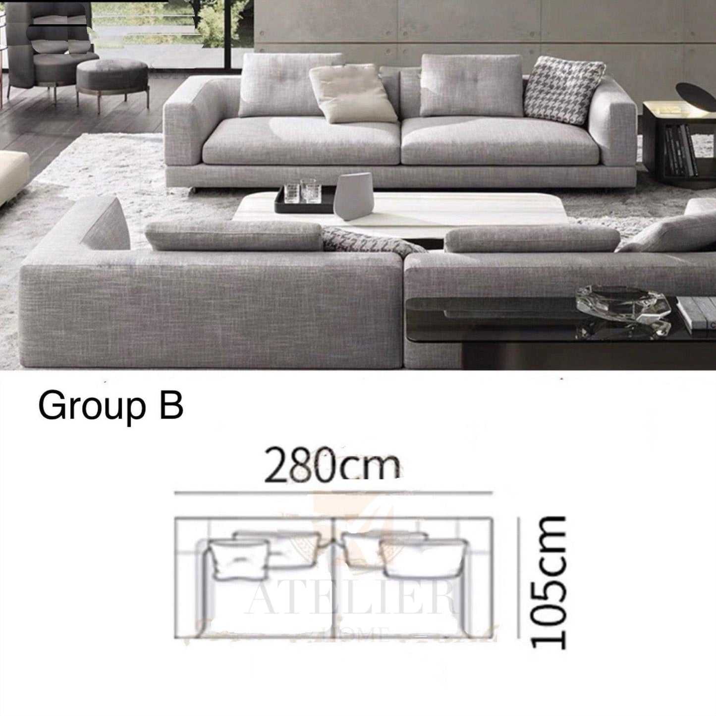 Home Atelier Request for Quote Kyle Designer Sofa