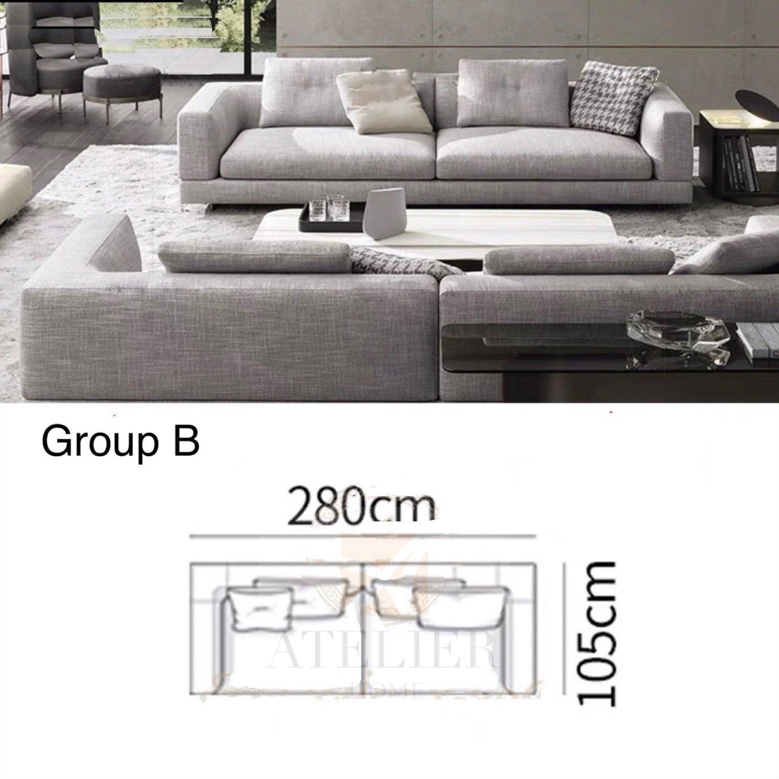 Home Atelier Request for Quote Kyle Designer Sofa