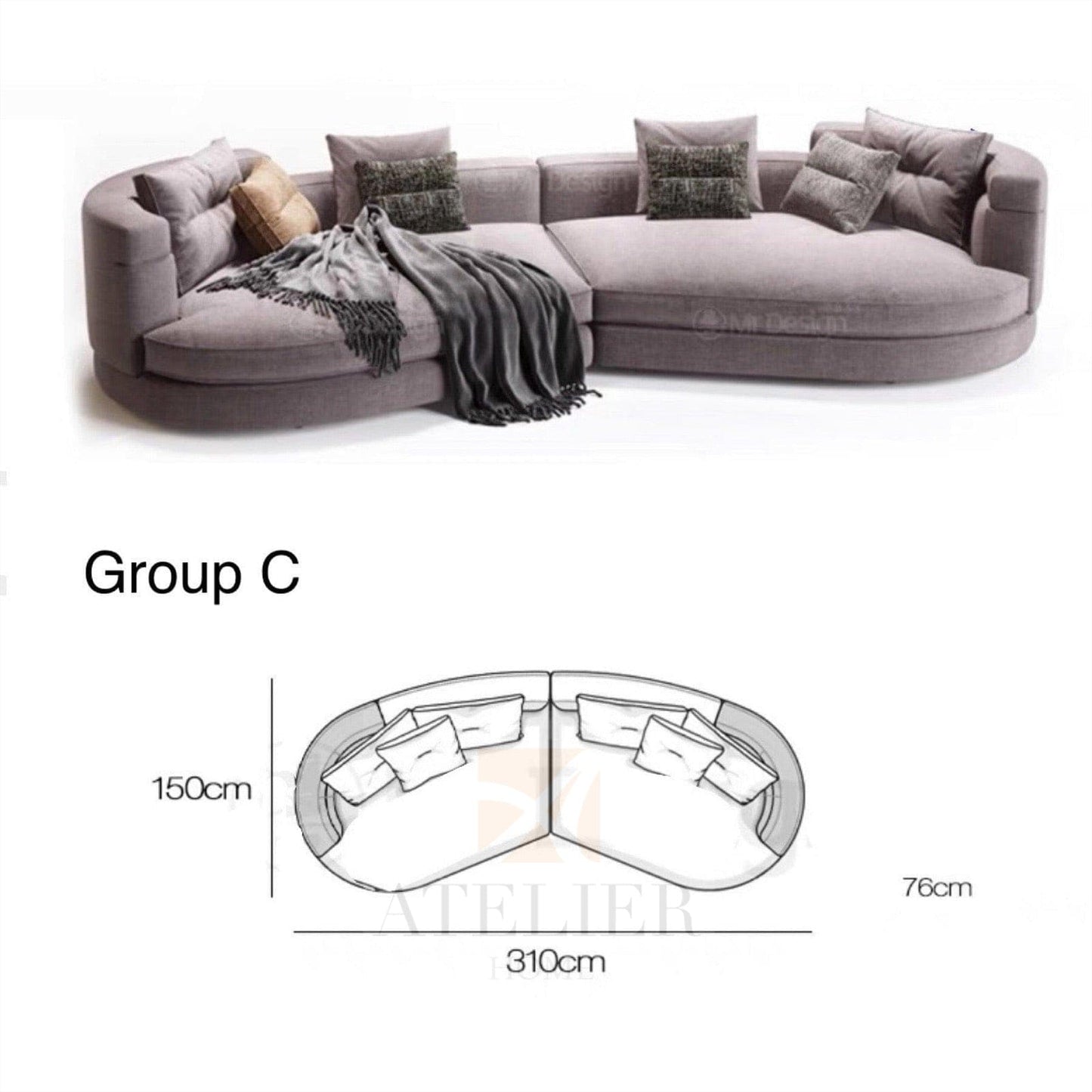 Home Atelier Request for Quote Kyle Designer Sofa